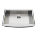Kingston Brass 33 in. Drop-In Stainless Steel Apron-Front Single Bowl Farmhouse Kitchen Sink in Brushed Stainless Steel - GKTSF33209