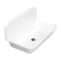 Kingston Brass Arcticstone 36 in. Solid Surface Farmhouse Kitchen Sink with Backsplash in Matte White (GKTA362119)