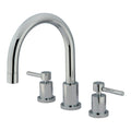 Kingston Brass Concord Two-Handle 3-Hole Deck Mount Roman Tub Faucet in Polished Chrome - KS8321DL