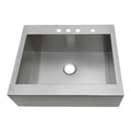 Kingston Brass Edinburg Drop-In 30 in. Single Bowl Kitchen Sink in Brushed Stainless Steel - GKTSF302494