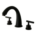 Kingston Brass Manhattan Two-Handle 3-Hole Deck Mount Roman Tub Faucet in Oil Rubbed Bronze - KS2365CML