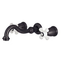 Kingston Brass Restoration Two-Handle 3-Hole Wall Mount Roman Tub Faucet  - KS302-PX