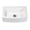 Kingston Brass Solid Surface 33 in. x 22 in. Farmhouse Apron Front Single Bowl Kitchen Sink in Matte White - GKFA33229
