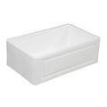 Kingston Brass 33 in. Solid Surface Matte Stone Apron Front Farmhouse Single Bowl Kitchen Sink in Matte White - GKFA331810LD