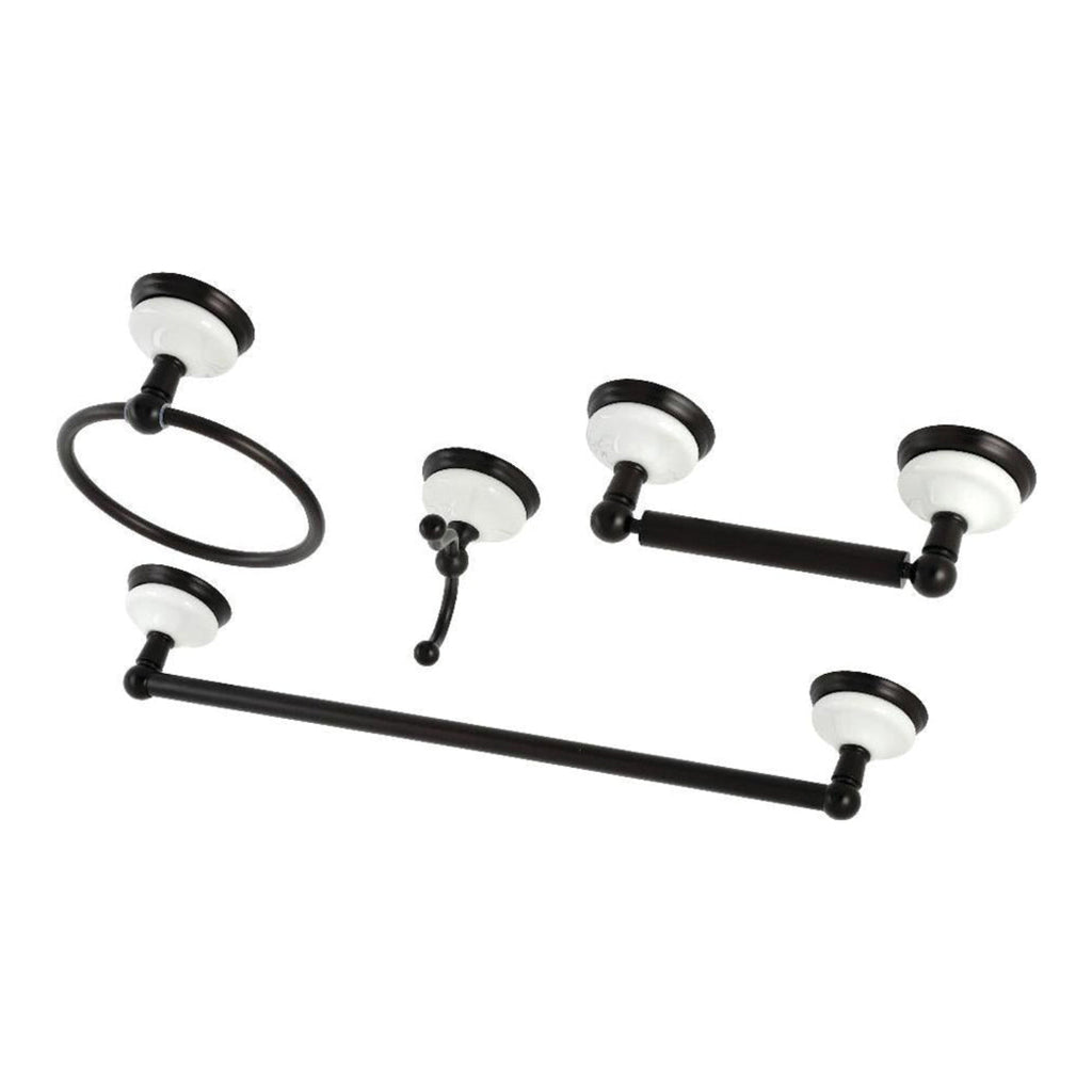Kingston Brass Victorian 4-Piece Bathroom Hardware in Oil Rubbed Bronze - BAK1112478ORB