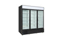 Kool-It  Wide 3 Swing Door Black Merchandiser Refrigerator - KGM-75