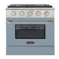 Kucht 30 Inch Professional KNG Series Natural Gas Stainless Steel Range with Light Blue Door - KNG301-LB