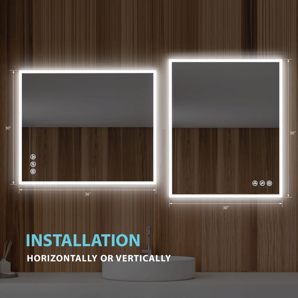Blossom Beta 30″x36″ LED Mirror with Frosted Sides - LED M2 3036