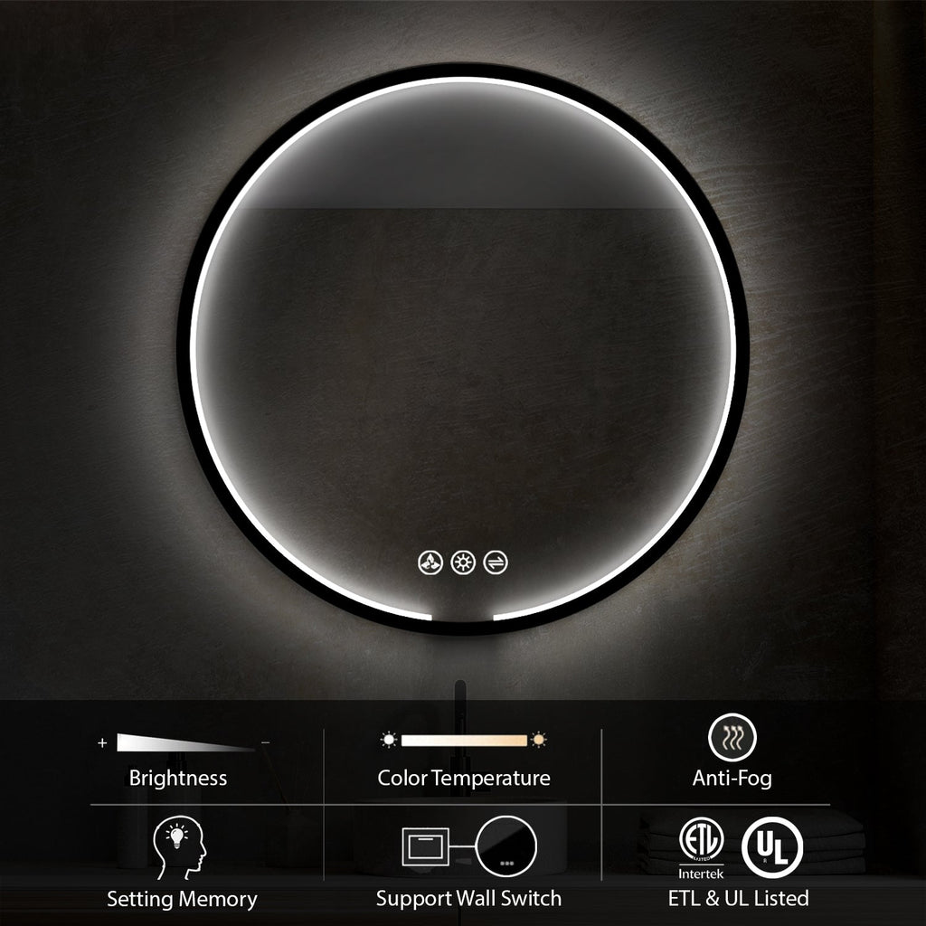 Blossom Oskar 32 Inch Round LED Mirror - LED M7 R32 MB