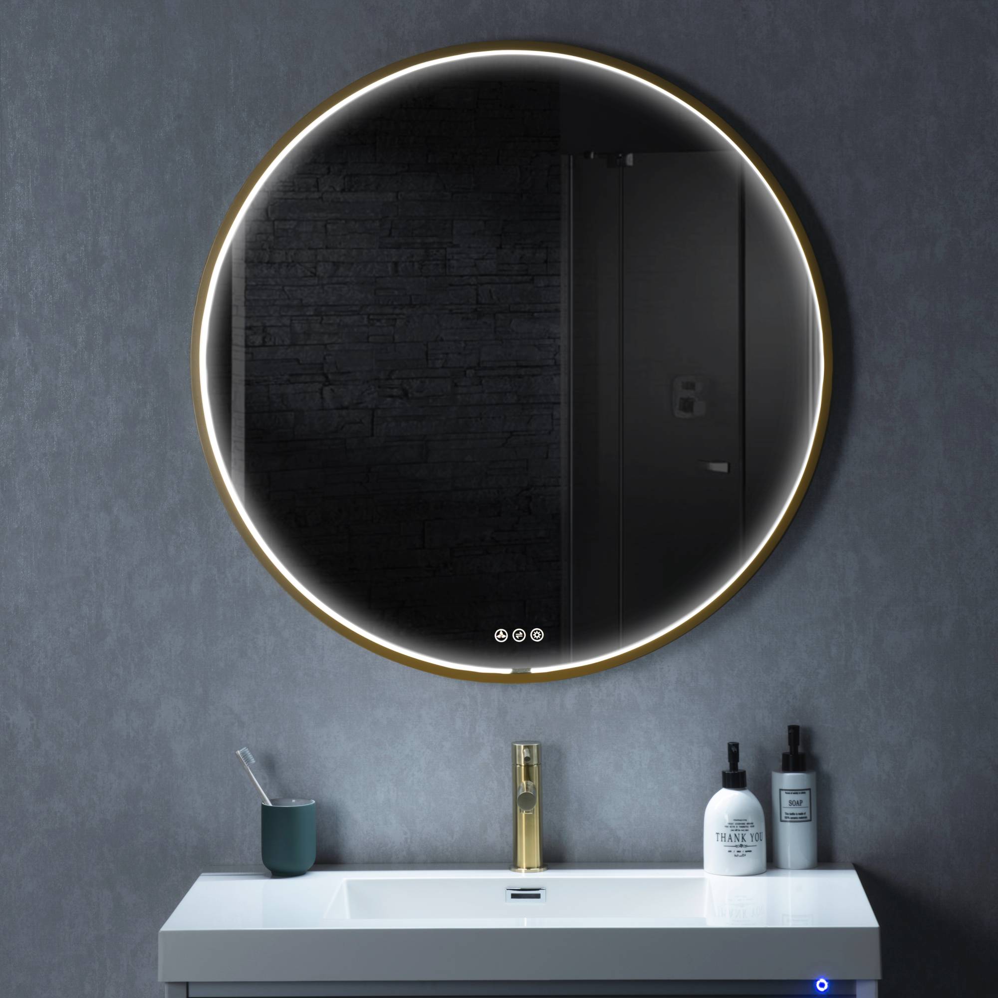 Blossom Oskar 32 Inch Round LED Mirror - LED M7 R32 MB