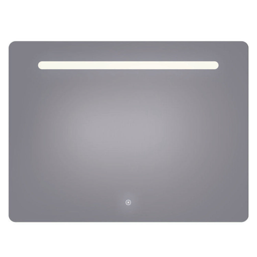 Arpella - Florence 48x36 Contemporary Lighted Mirror with Memory Dimmer and Defogger - LEDOLM4836