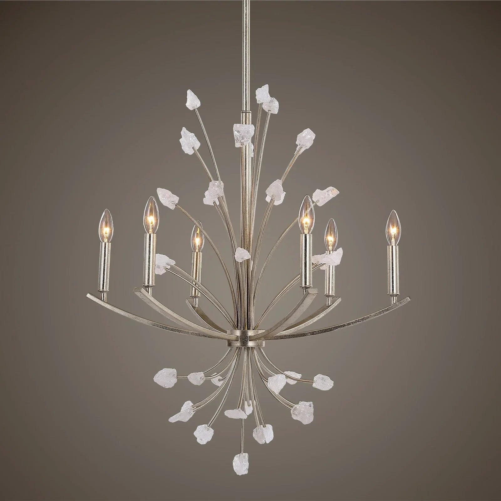 Uttermost Juliette 6 Light Silver Chandelier 21345