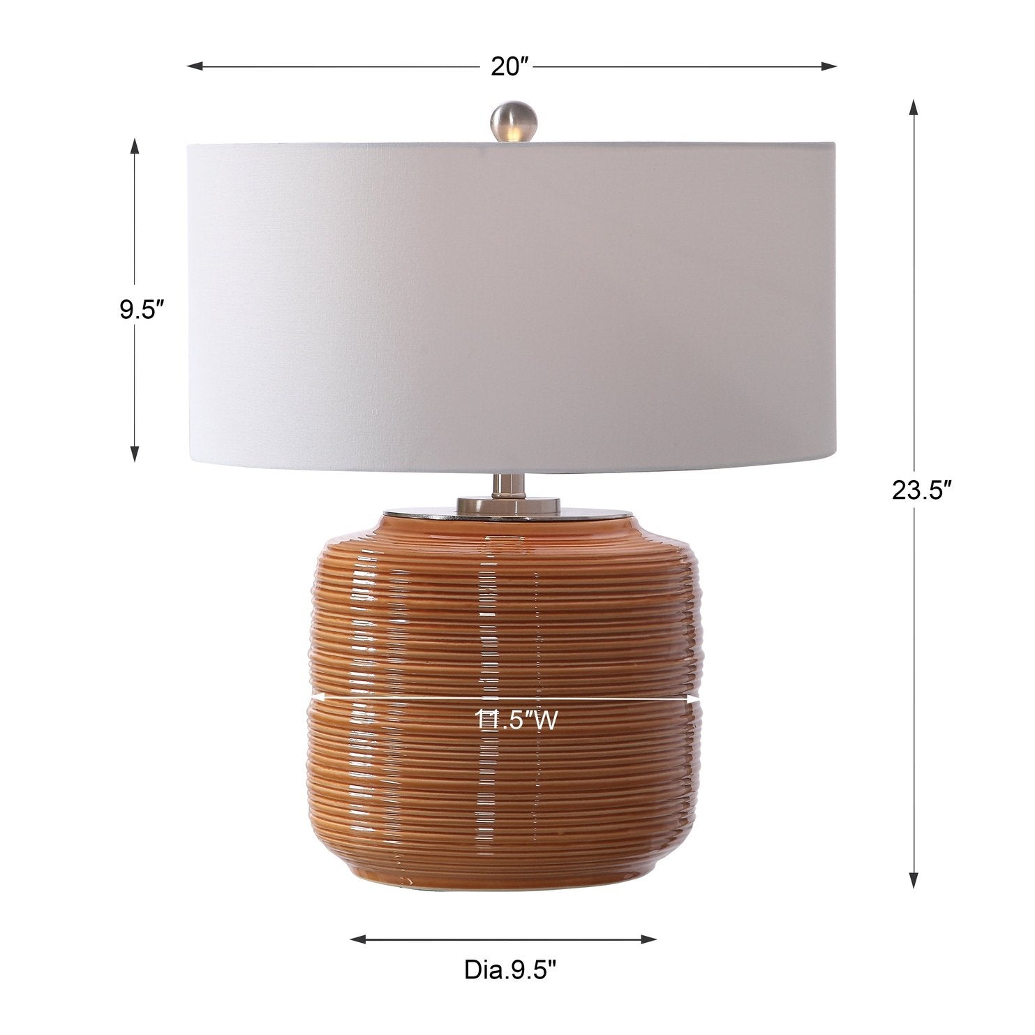 Uttermost Solene Orange Table Lamp 26388-1