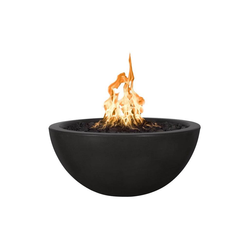 30" Luna Concrete Fire Bowl Black