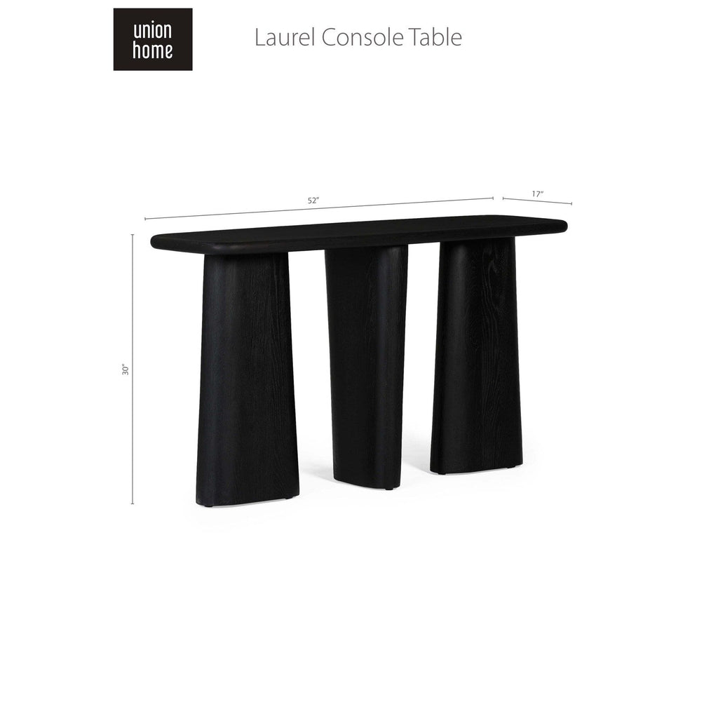 Union Home Laurel Console Table - Charcoal -  LVR00268