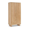 Union Home Array Large Oak Wood Cabinet In Natural Oil Finish  - LVR00618