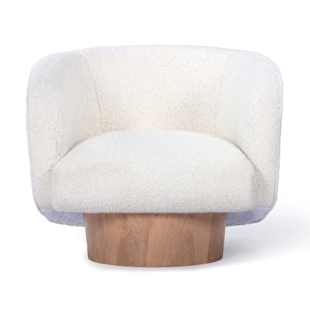 Union Home Rotunda Chair - White Boucle -  LVR00748