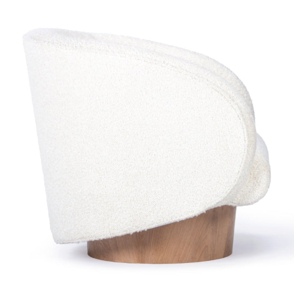 Union Home Rotunda Chair - White Boucle -  LVR00748