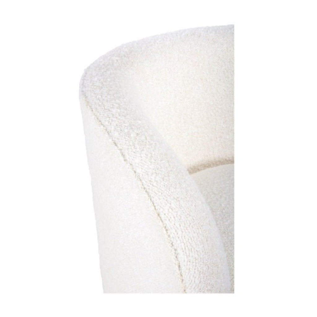 Union Home Rotunda Chair - White Boucle -  LVR00748