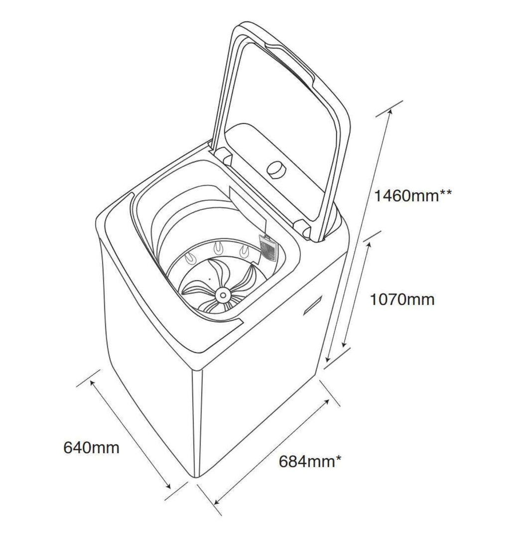 Kleenmaid 12kg Heavy Duty Top Load Washing Machine - LWT1220