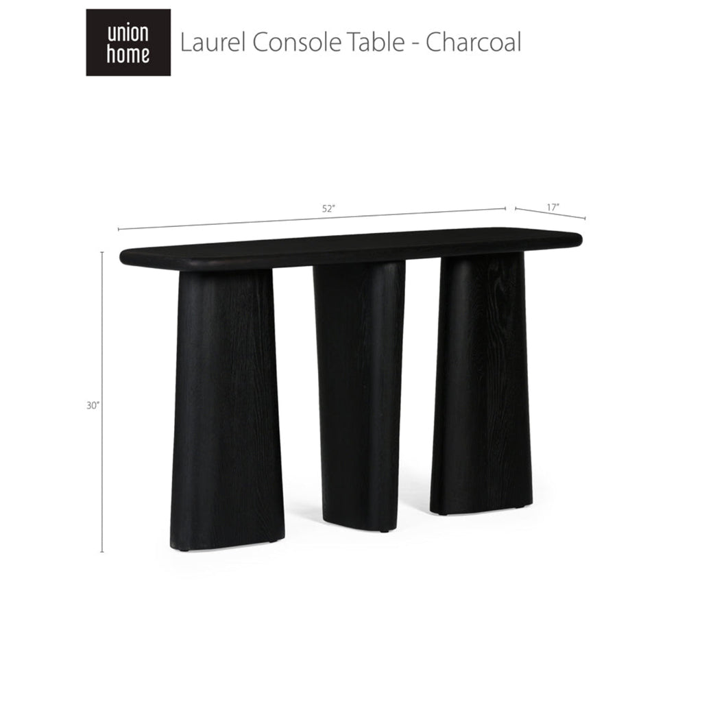 Union Home Laurel Console Table - Charcoal -  LVR00268