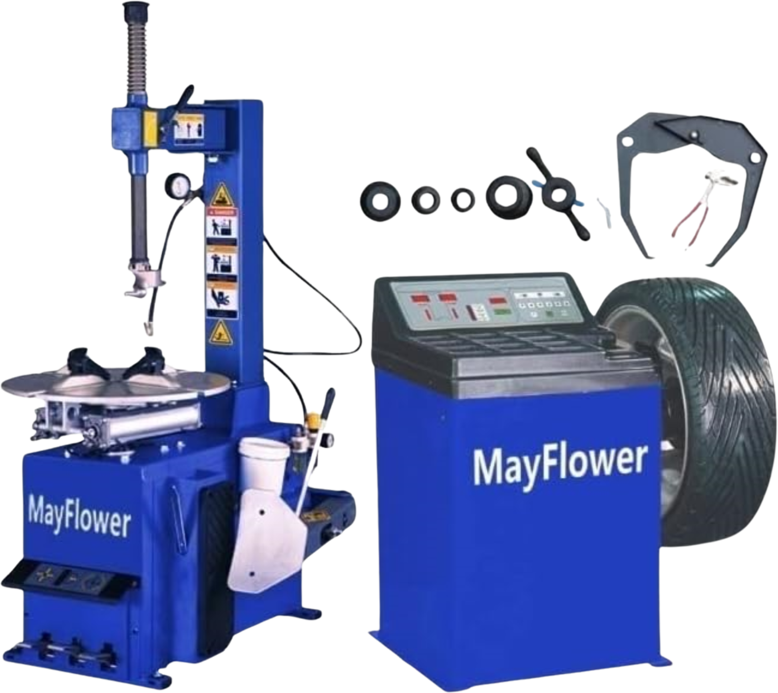 Mayflower Tools Tire Changer 1.5 HP and Wheel Balancer Combo New - 560+680