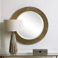 Uttermost Relic Aged Gold Round Mirror 09647