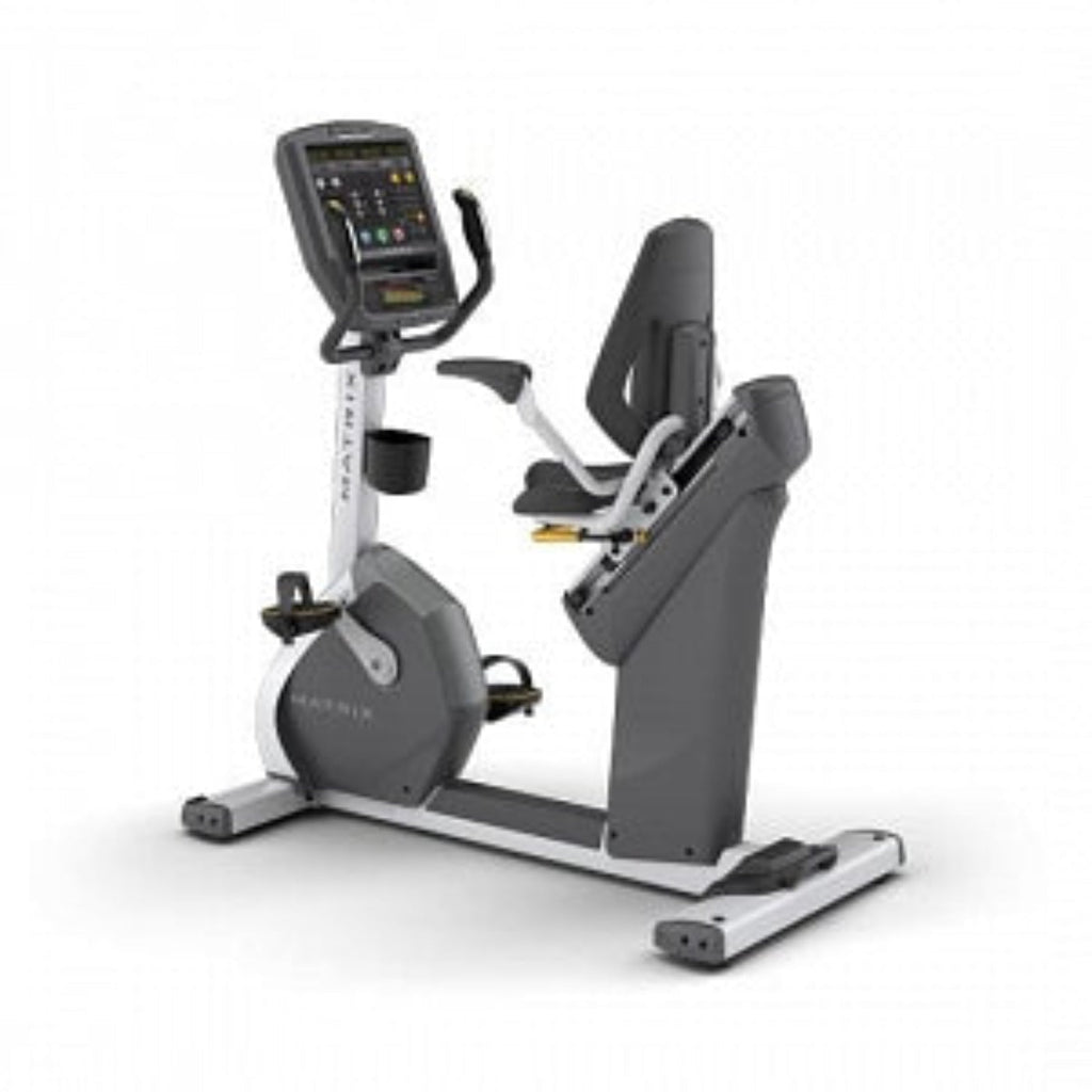 Johnson Health Tech Matrix R7xe Recumbent Bike - Matrix R7xe Recumbent Cycle Bike with Embedded 16" Touchscreen, FitTouch Technology - R7XE-06