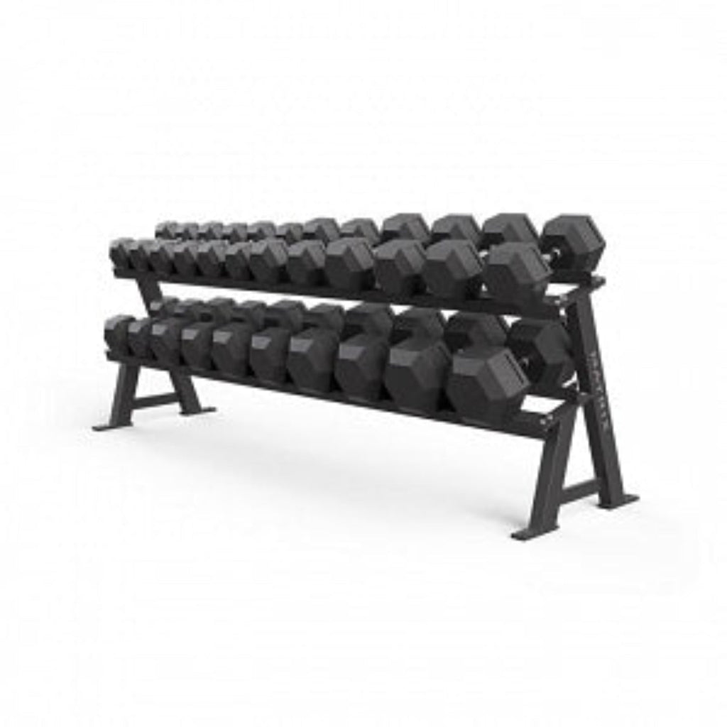 Johnson Health Tech Matrix Varsity 2-Tier Hex Dumbbell Racks - Matrix Varsity 2-Tier Hex Dumbbell Rack - VY-D697