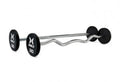 Johnson Health Tech XULT Urethane EZ-Curl Barbells - XULT Urethane EZ-Curl Barbell, Black, 100 lb. - XT-100URE-BBEZ