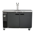 Maxx Cold Single Tower, 2 Tap Beer Dispenser, 2 Barrels/Kegs (402L), Black/Stainless Steel Top - MXBD60-1B