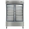Maxx Cold Double Glass Door Reach-In Refrigerator, Bottom Mount, 49 cu. ft., in Stainless Steel - MXCR-49GDHC