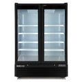 Maxx Cold Double Glass Door Merchandiser Refrigerator, Large Storage Capacity, 50 cu. ft., in Black - MXGDM-50RBHC