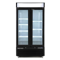 Maxx Cold Double Glass Door Narrow Width Merchandiser Refrigerator, Swing Door, 36 cu. ft., White - MXM2-36RHC