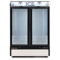 Maxx Cold Double Glass Door Ice Merchandiser Freezer, 48 cu. ft. Storage Capacity, in White - MXM2-48FHC-ICE