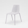 Midtown Concept Valencia Grey Stacking Indoor Dining Chair - 4PC - PLI VALEN_SIDE_WHT