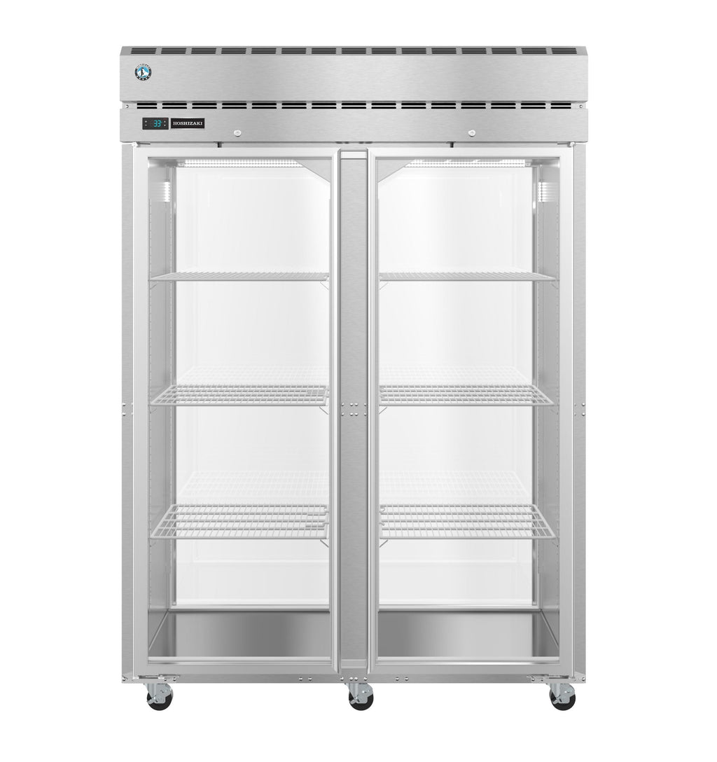 Hoshizaki PT2A-FG-FG | 55" Wide 4 Glass Door Top Mount Pass-Thru Refrigerator - PT2A-FG-FG