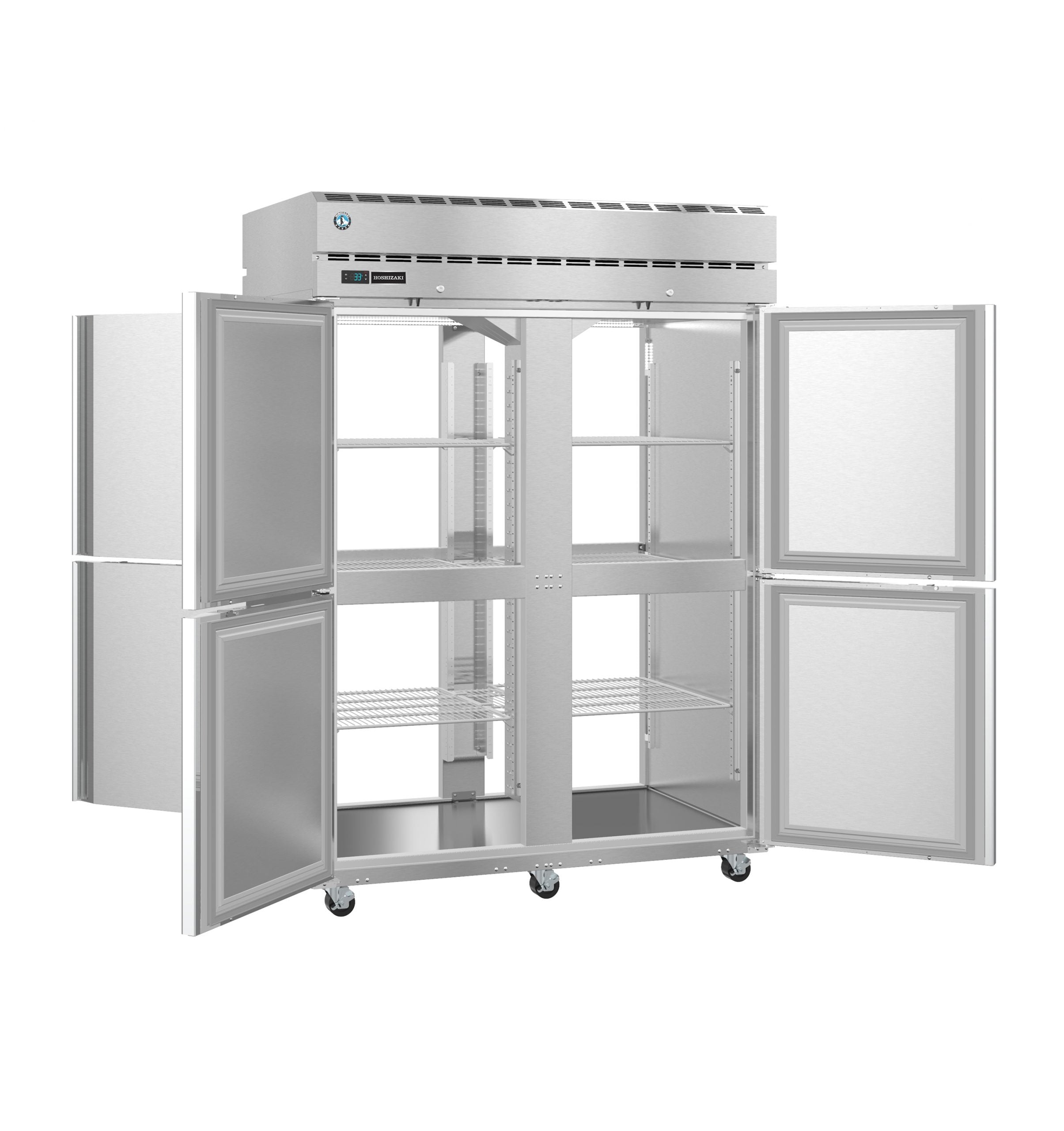 Hoshizaki PT2A-HS-HS | 55" Wide 8 Door Top Mount Pass-Thru Refrigerator - PT2A-HS-HS