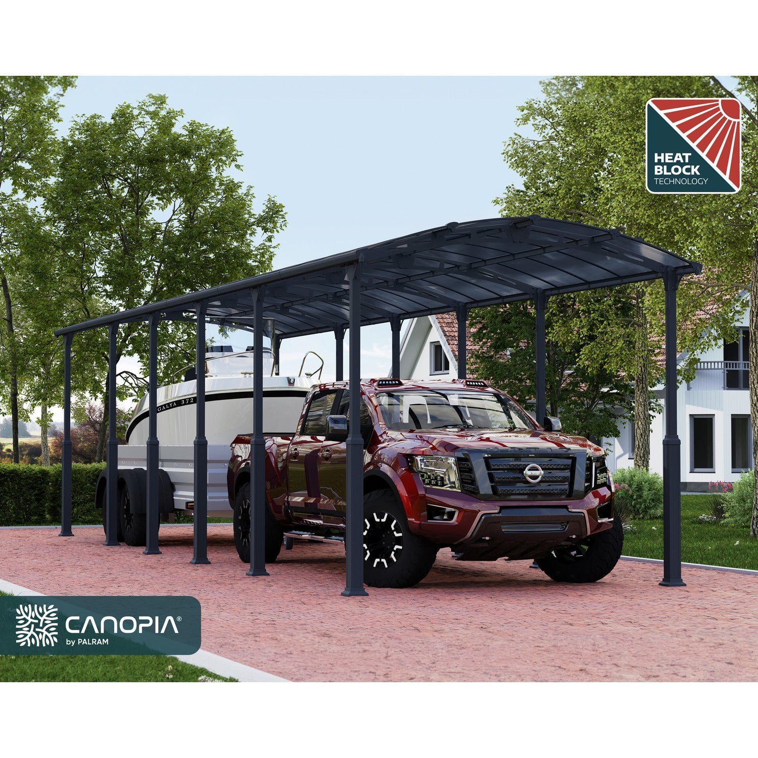 Palram - Canopia | Arcadia Alpine RV Carport 12x42x11.5 ft - HG9129
