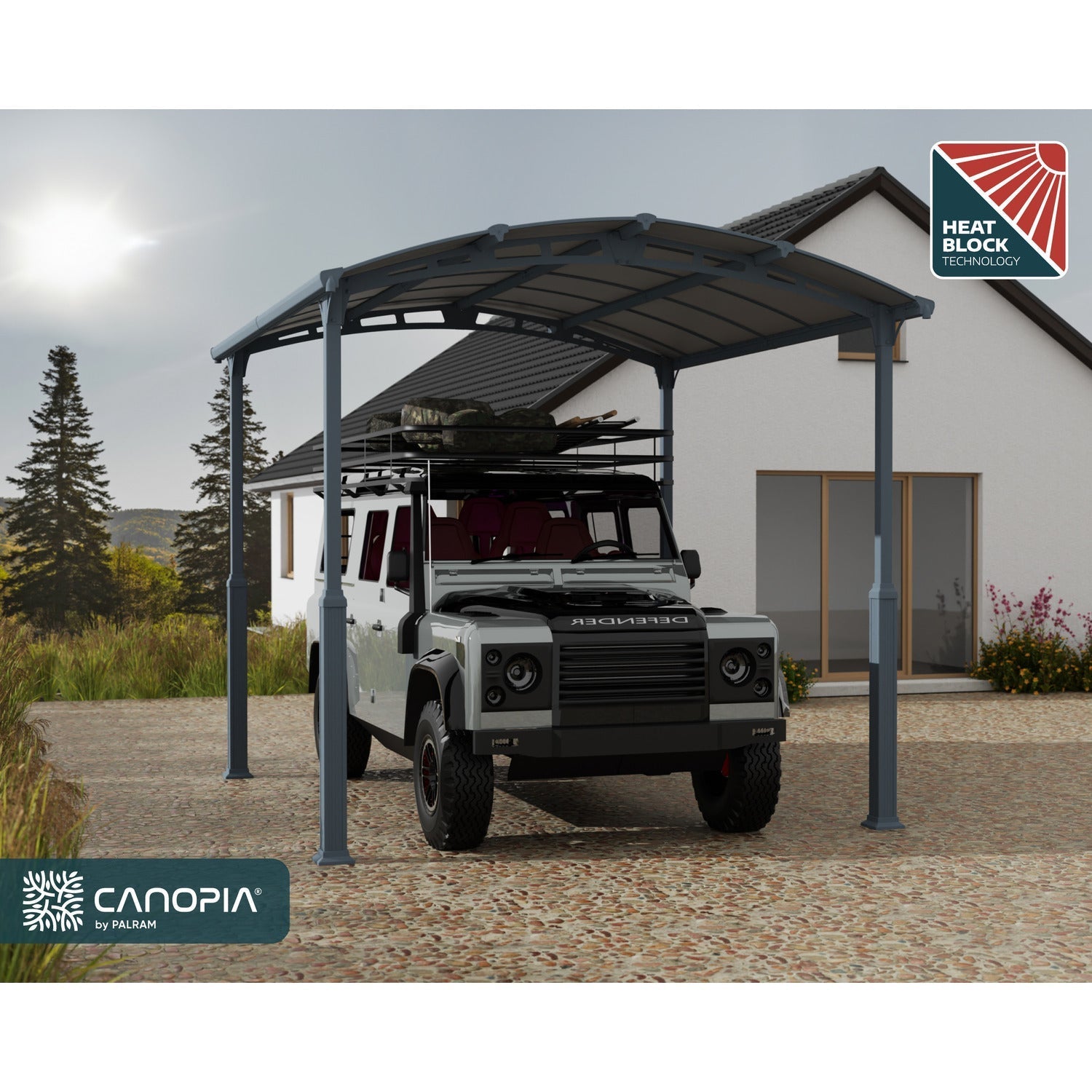 Palram - Canopia | Arcadia Alpine RV Carport 12x14x11.5 ft - HG9131