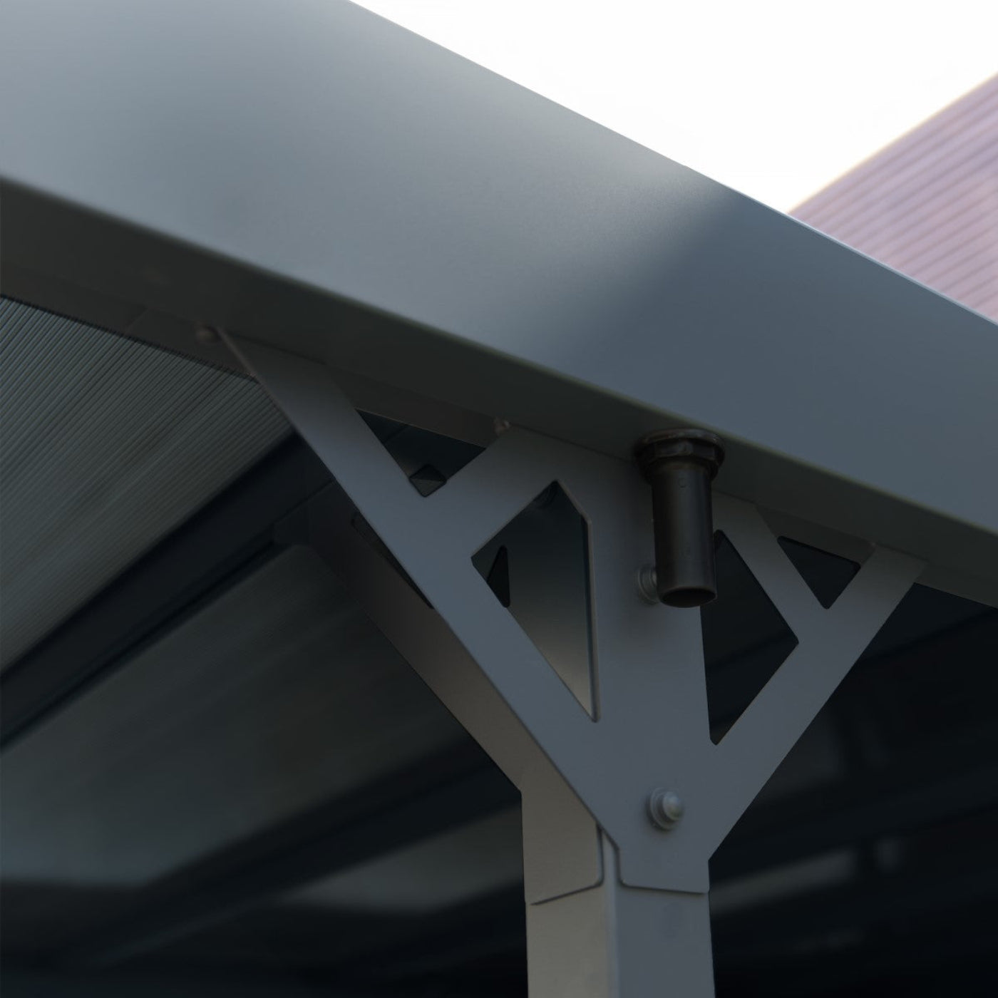 Palram - Canopia | Palma 5000 Carport/Patio Cover - Gray/Gray - 16X10x7 ft - HG9134
