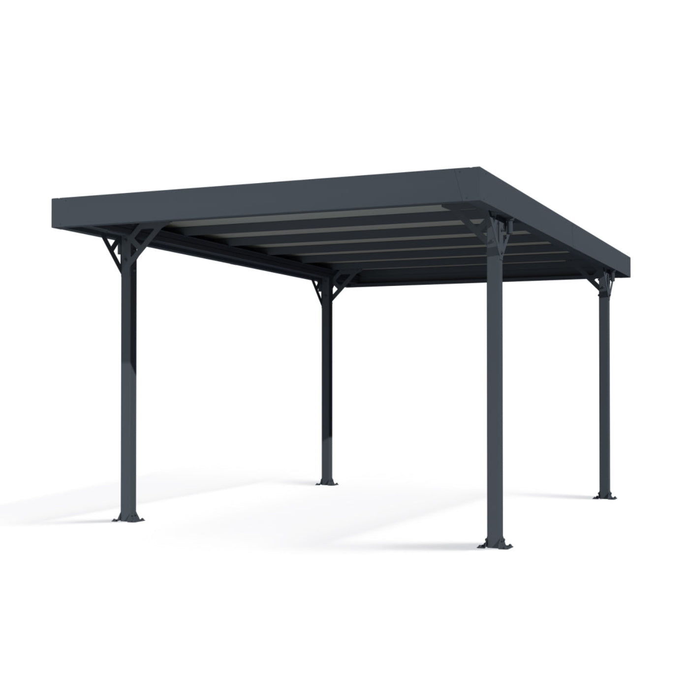 Palram - Canopia | Palma 5000 Carport/Patio Cover - Gray/Gray - 16X10x7 ft - HG9134