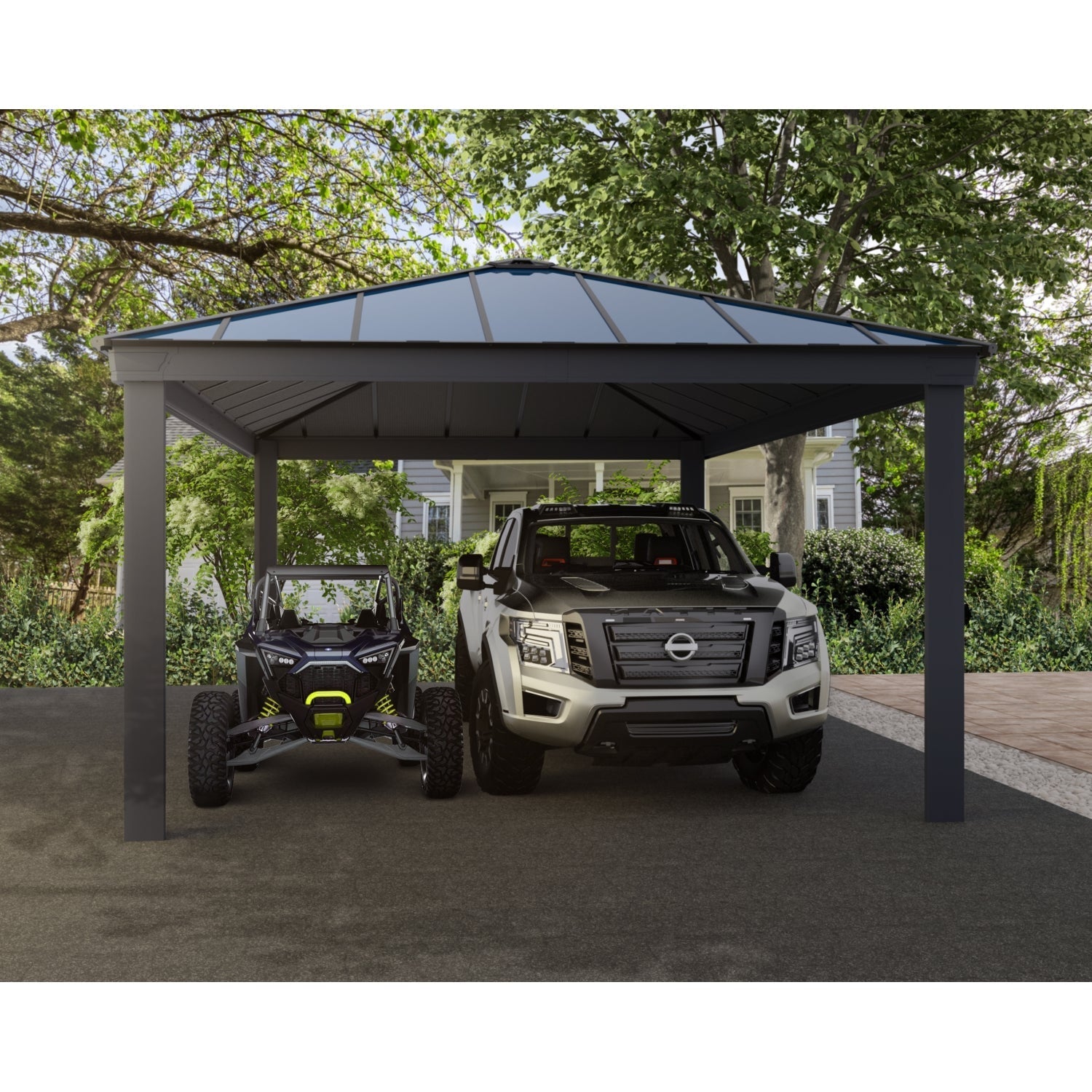 Palram - Canopia | Colorado Carport Kit - Grey Structure - HG9137