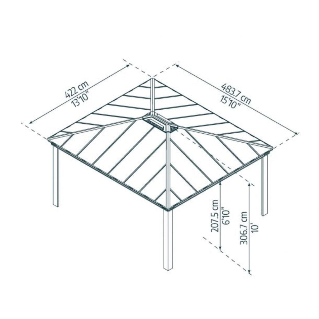 Palram - Canopia | Colorado Carport Kit - Grey Structure - HG9137