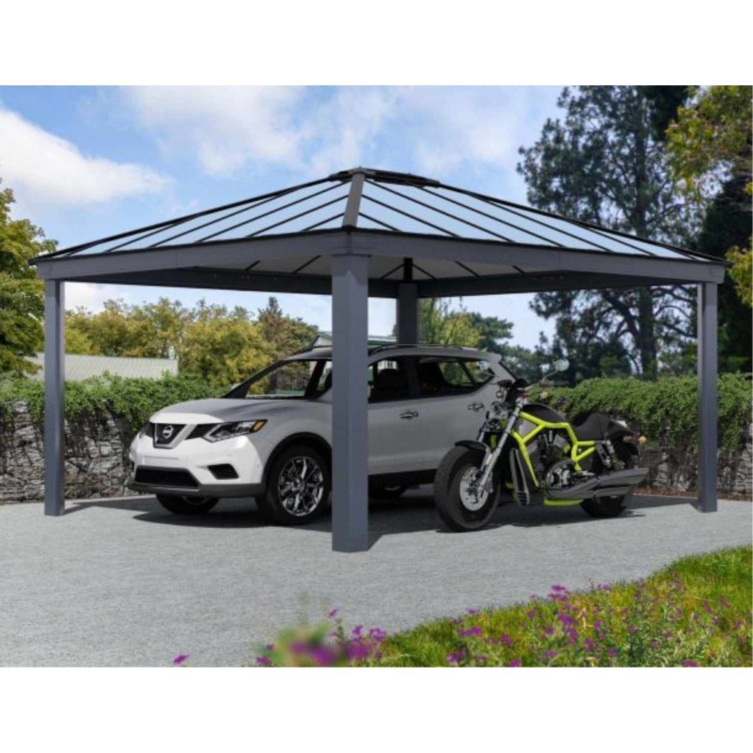 Palram - Canopia | Colorado Carport Kit - Grey Structure - HG9137