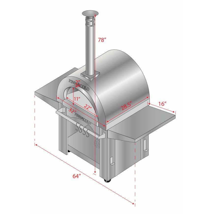 Pinnacolo Ibrido Hybrid Outdoor Pizza Oven