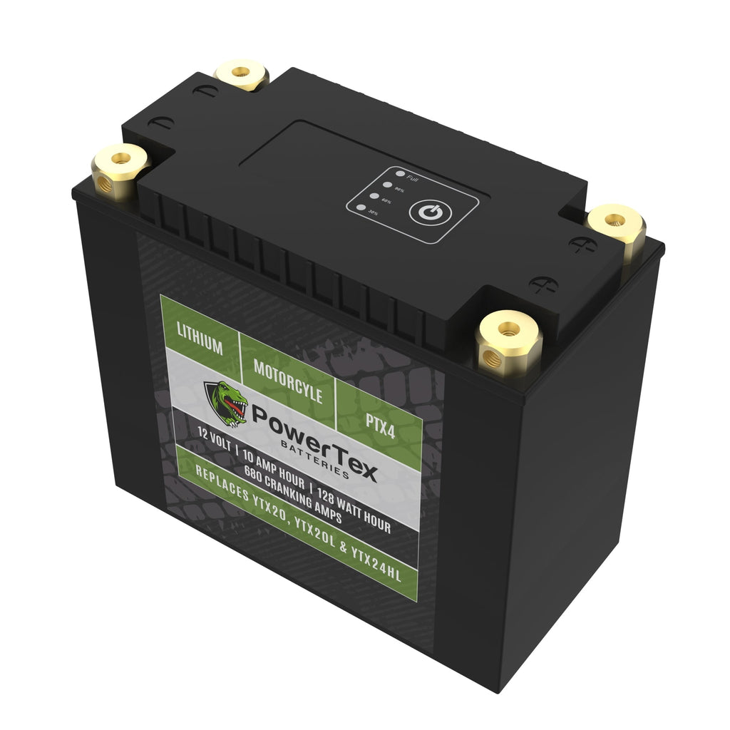 PowerTex Batteries YTX20L-BS LiFePO4 Lithium Iron Phosphate Motorcycle Battery