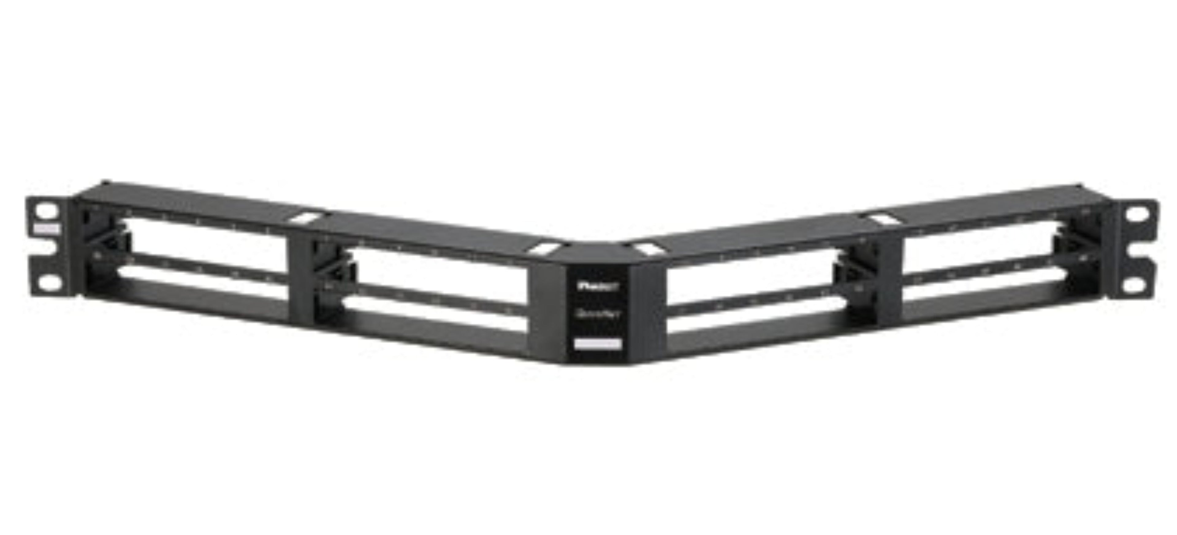 Panduit QN Patch Panel, Angled, 48 Port, 1 RU - QAPP48HDBL