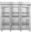 Hoshizaki R3A-HG | 83" Wide 6 Glass Door Top Mount Reach-In Refrigerator - R3A-HG
