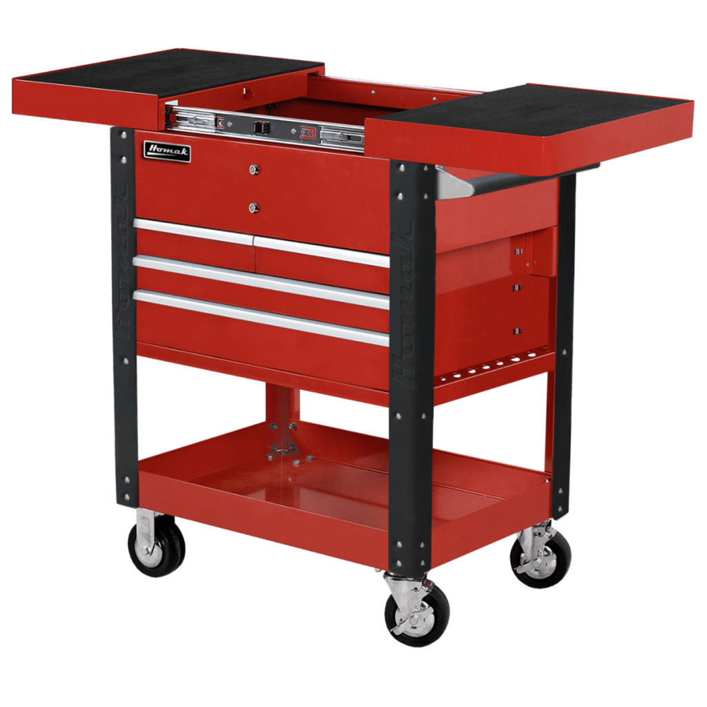 Homak  35" Pro Series 4 Drawer Slide Top Service Cart - BK06043500